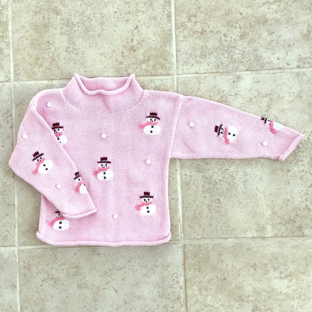 3t pink snowman sweater.